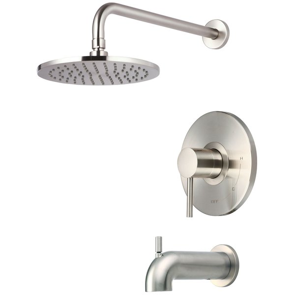 Pioneer Single Handle Tub and Shower Trim Set in PVD Brushed Nickel T-4MT115-7S-BN